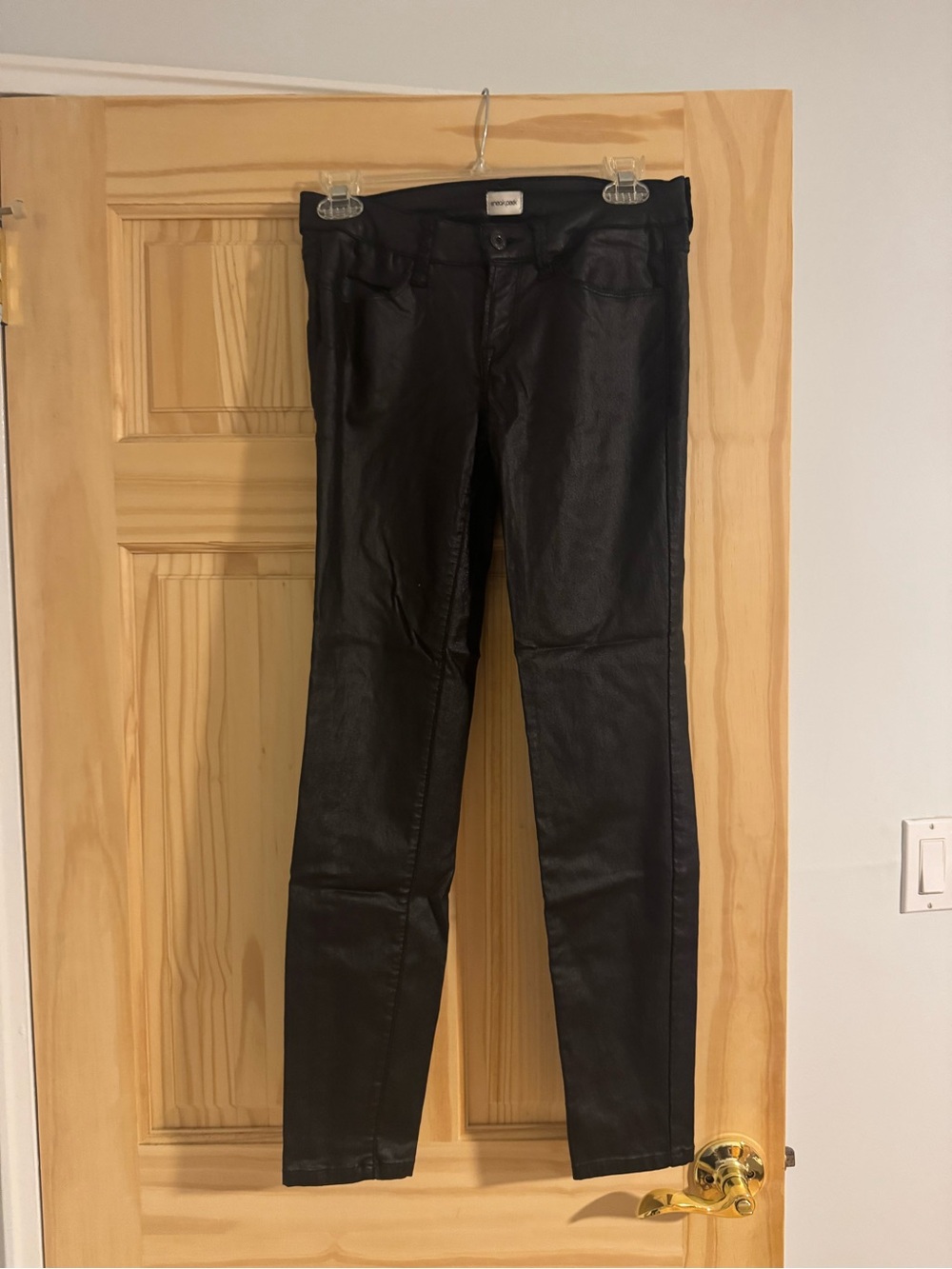 Sneak Peek Black Coated Skinny Jeans